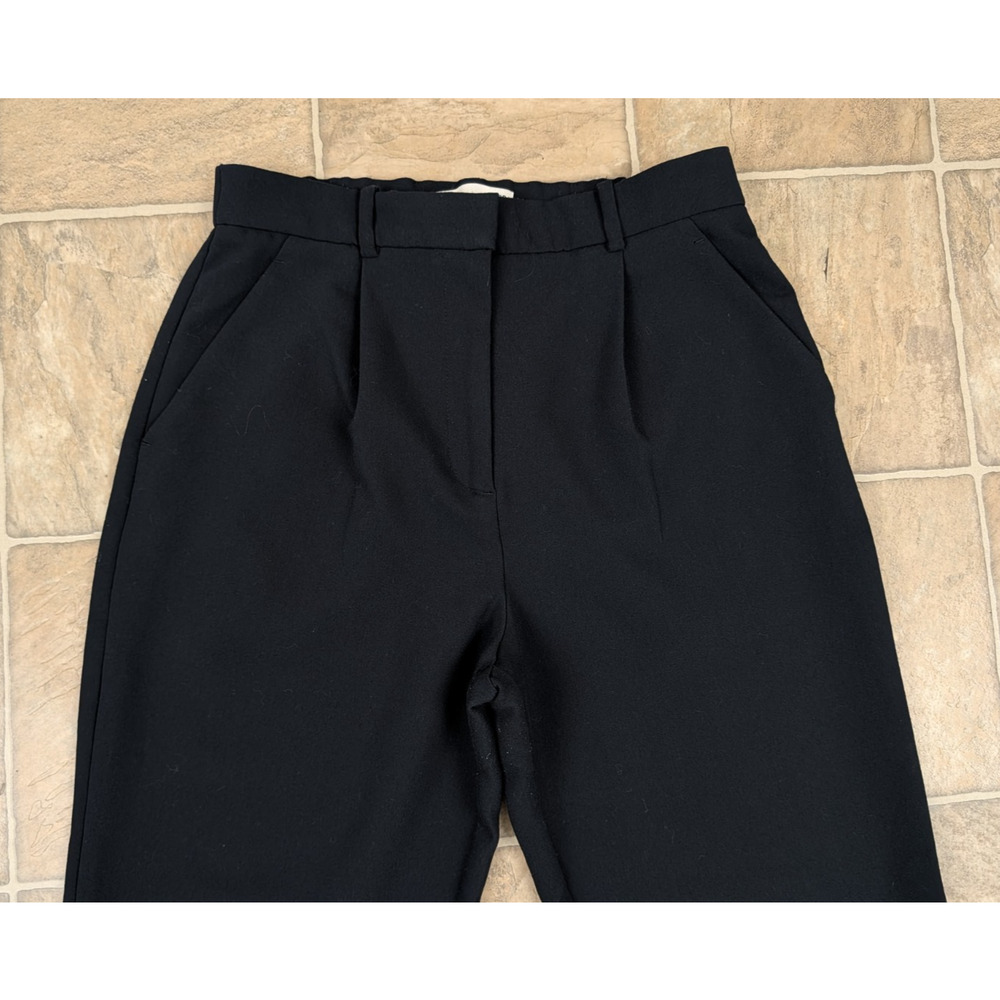 Abercrombie sz 8 Pleated Pants black high rise women 4430 - Picture 3 of 7